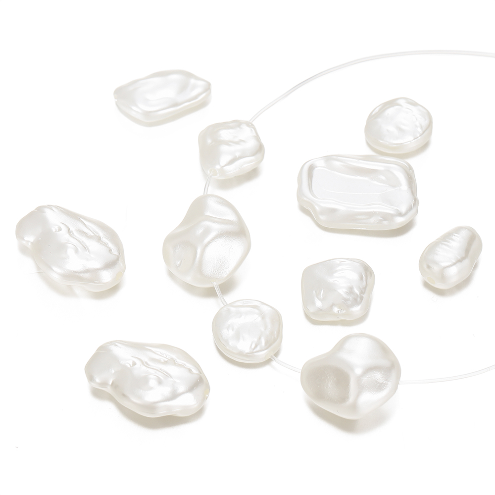 Pearl Stud Earrings - 바로크 스타일 ABS 진주 비즈 참,