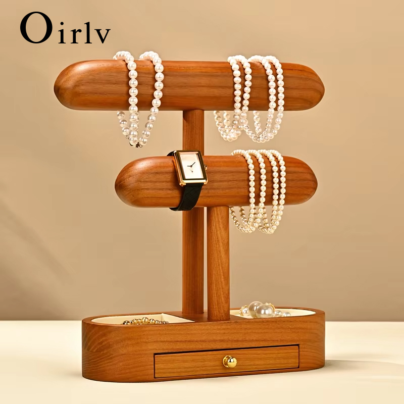 Jewelry Stores With Watches - Oirlv 원목 주얼리 디스플레이 스탠드(서랍 포함)