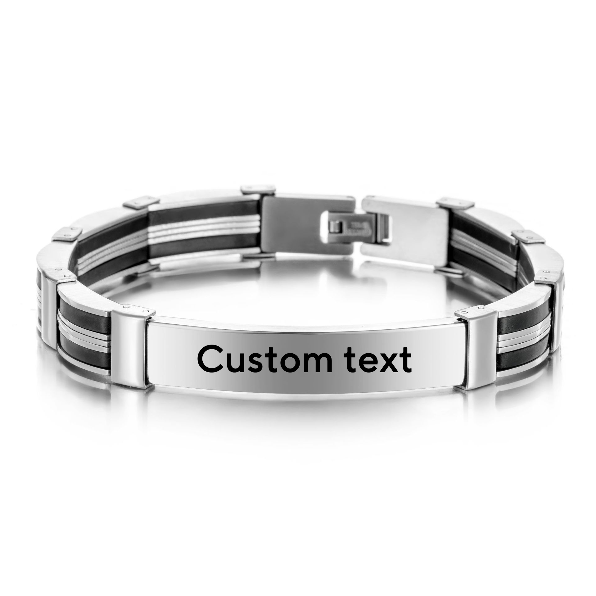 Jewelry Watches For Women - 펑크 커스텀 텍스트 네임 남성용 스테인리스