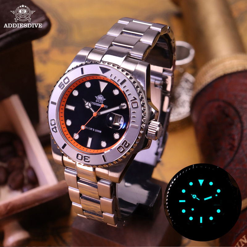 Rolex Watch Submariner - ADDIESDIVE 남성용 다이브 시계 200m 방수