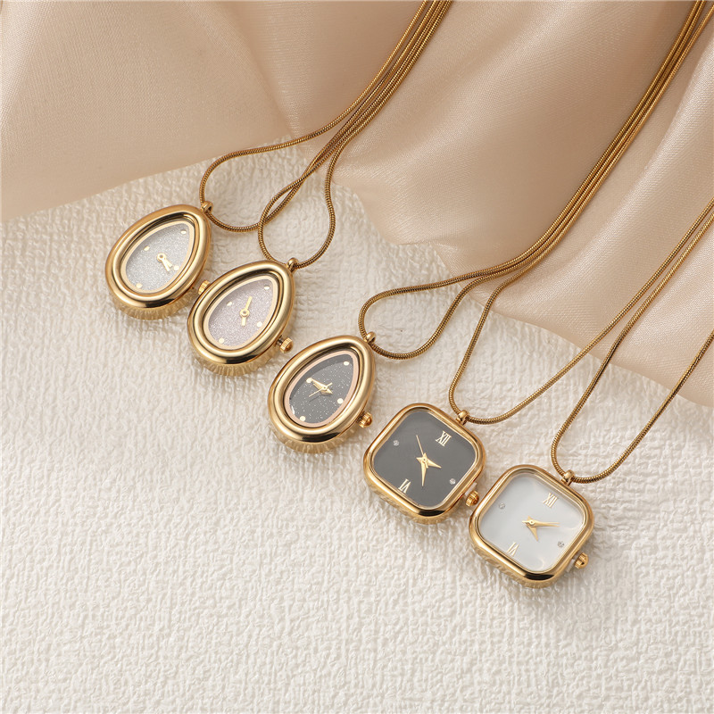 Vintage Jewelry Watches Women - 패션 빈티지 사각형 드롭 스테인리스 스틸