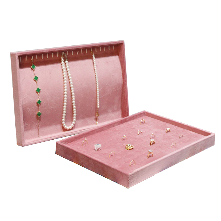 핑크 벨벳 쥬얼리 디스플레이 트레이, 대형 35x24c - Jewelry Stores With Watches 리뷰 및 가격