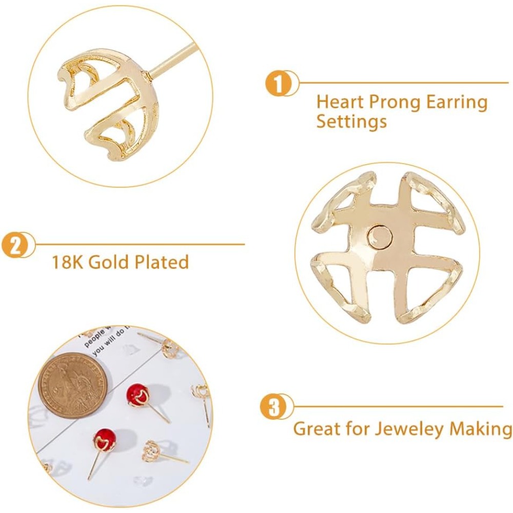 30개입 귀걸이 마운팅 4-하트 프롱 귀걸이 세팅 진주 - Pearl Stud Earrings 리뷰 및 가격