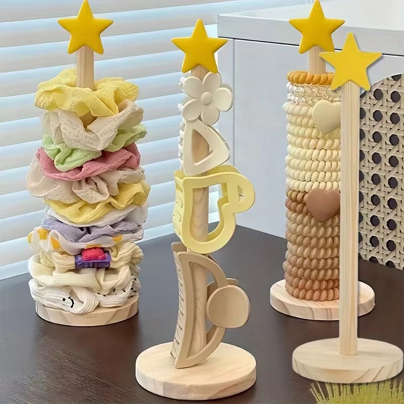 나무 소재의 데스크탑용 헤어 액세서리 정리대, 다용도  - Watches Jewelry Holder 리뷰 및 가격