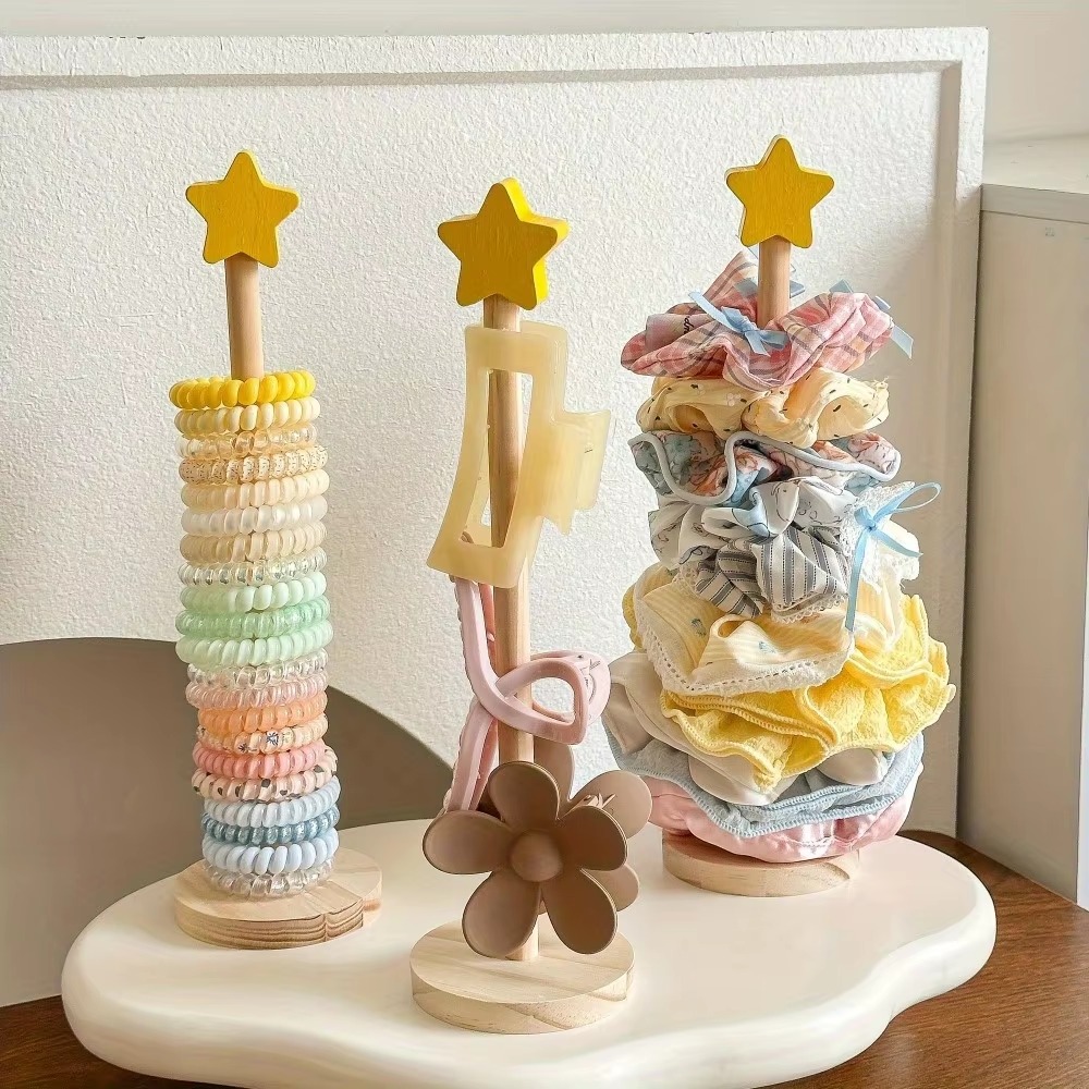 나무 소재의 데스크탑용 헤어 액세서리 정리대, 다용도  - Watches Jewelry Holder 리뷰 및 가격