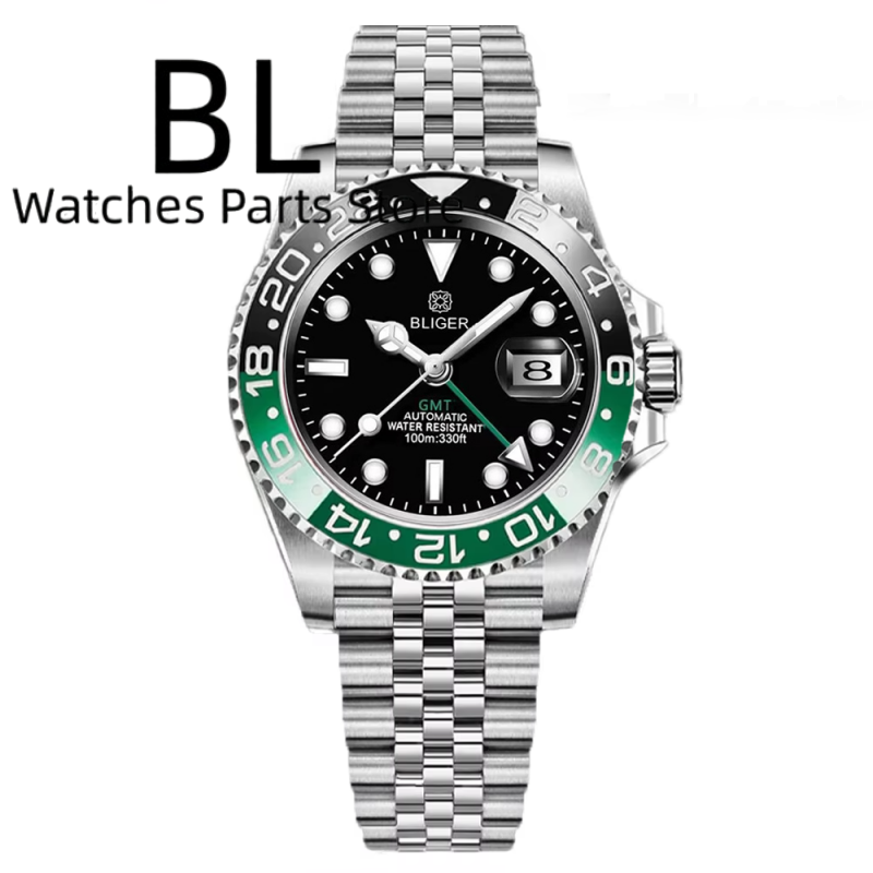 BLIGER 40MM GMT 남성용 기계식 시계 NH3 - Rolex Watch Submariner 리뷰 및 가격