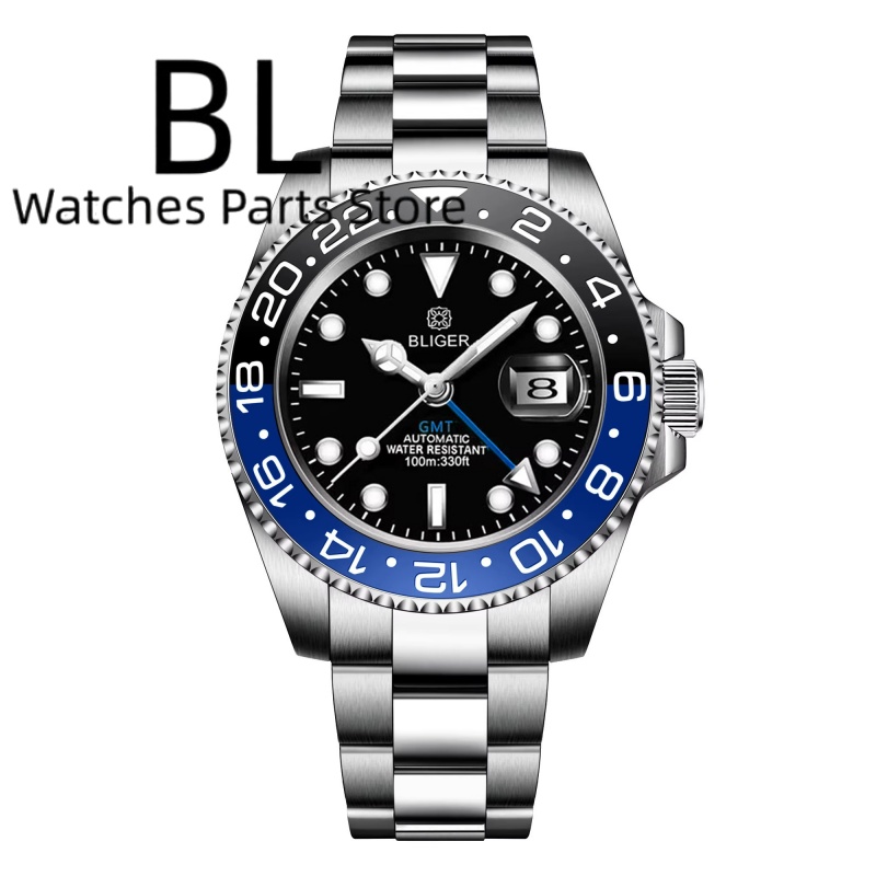 BLIGER 40MM GMT 남성용 기계식 시계 NH3 - Rolex Watch Submariner 리뷰 및 가격