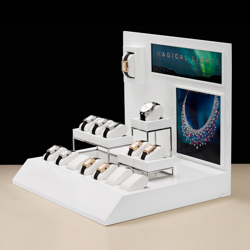 Oirlv 화이트 가죽 시계 진열대 세트 다층 손목시계 - Jewelry Stores With Watches 리뷰 및 가격