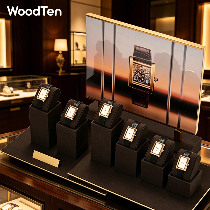 우드텐 마이크로화이버 시계 스탠드 손목시계 홀더 쥬얼리 - Watches Jewelry Holder 리뷰 및 가격