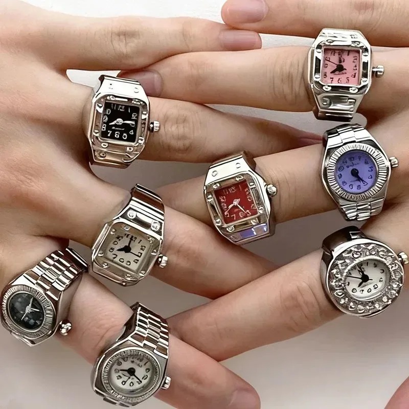 빈티지 80년대 펑크 시계 반지 Y2K 멋진 쿼츠 손가 - Vintage Jewelry Watches Women 리뷰 및 가격