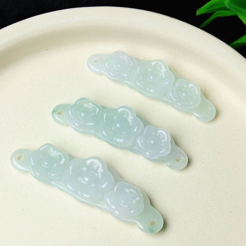 1pc 천연 경옥 에메랄드 꽃 핸드 카드 DIY 액세서 - Jewelry & Watches Sp Z Oo Opinie 리뷰 및 가격