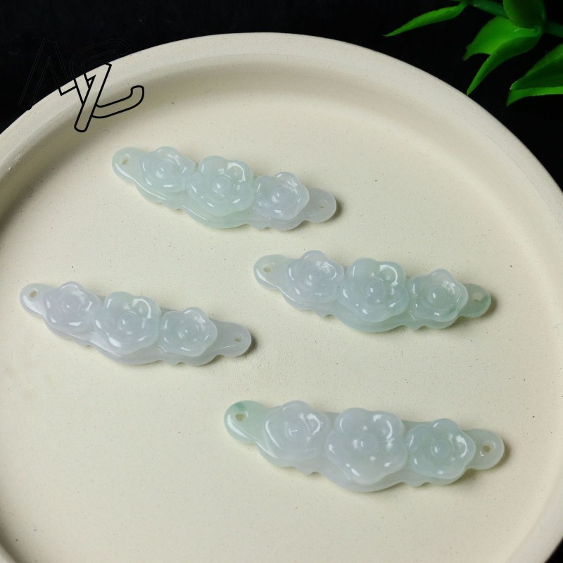1pc 천연 경옥 에메랄드 꽃 핸드 카드 DIY 액세서 - Jewelry & Watches Sp Z Oo Opinie 리뷰 및 가격