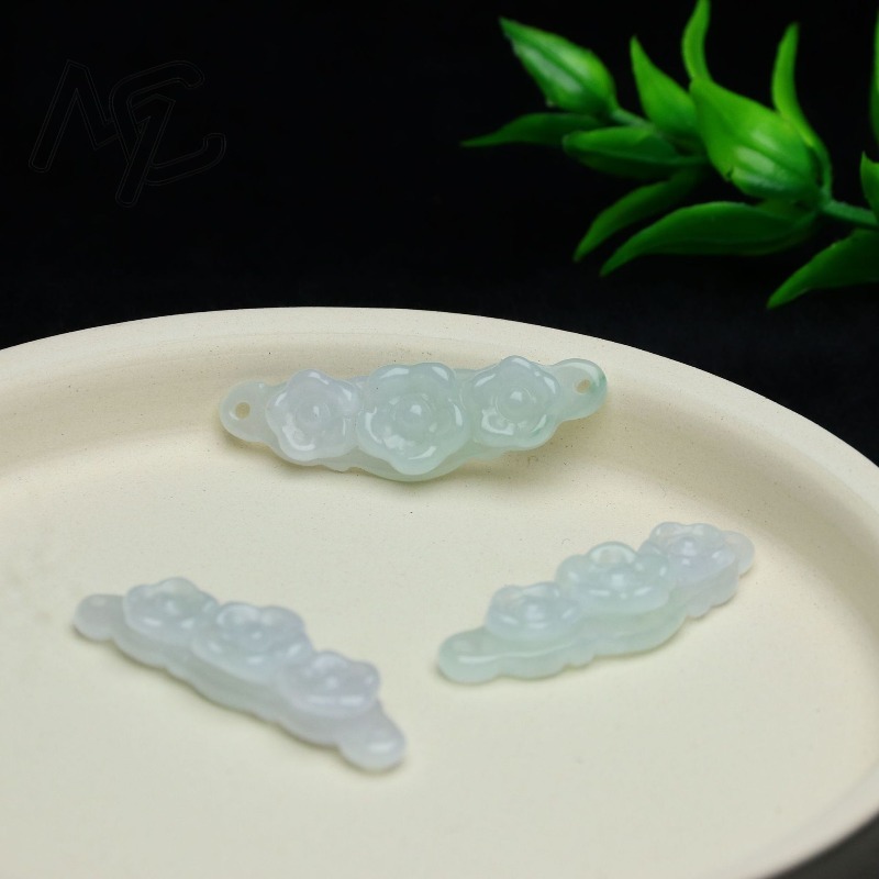 1pc 천연 경옥 에메랄드 꽃 핸드 카드 DIY 액세서 - Jewelry & Watches Sp Z Oo Opinie 리뷰 및 가격