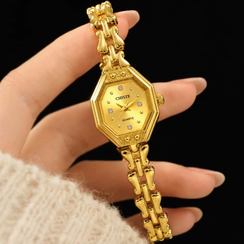빈티지 팔각형 다이얼 여성용 시계 럭셔리 크리스탈 아날 - Vintage Jewelry Watches Women 리뷰 및 가격