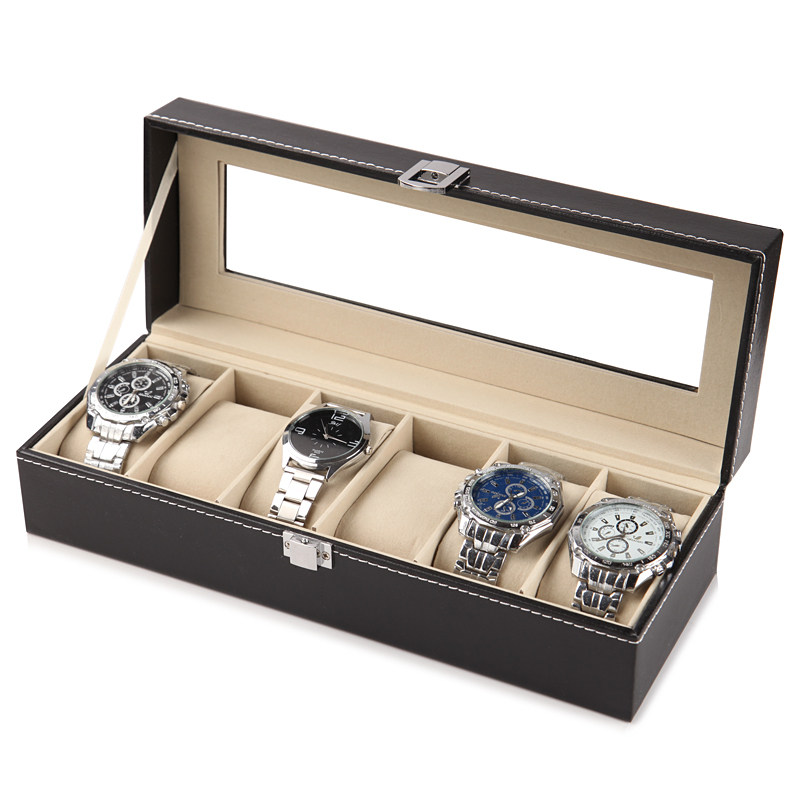 유럽식 가죽 시계 보관함 선물 포장 스톨 디스플레이 손 - Watches Jewelry Holder 리뷰 및 가격