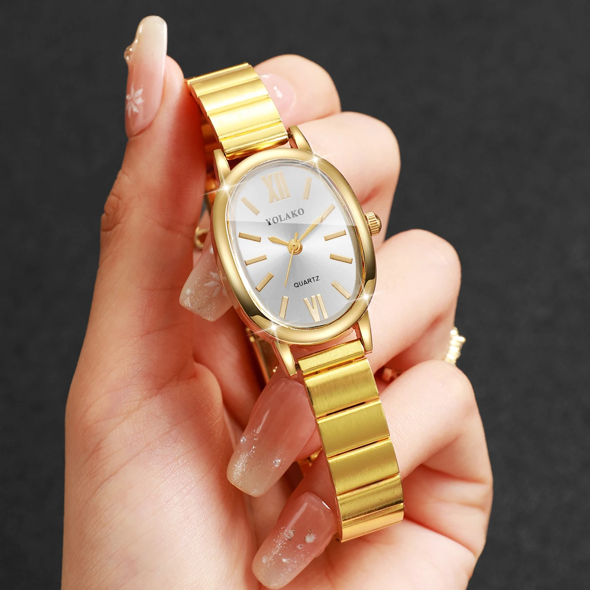 패션 불규칙 다이얼 여성 쿼츠 시계 골든 스틸 밴드 여 - Jewelry Watches For Women 리뷰 및 가격