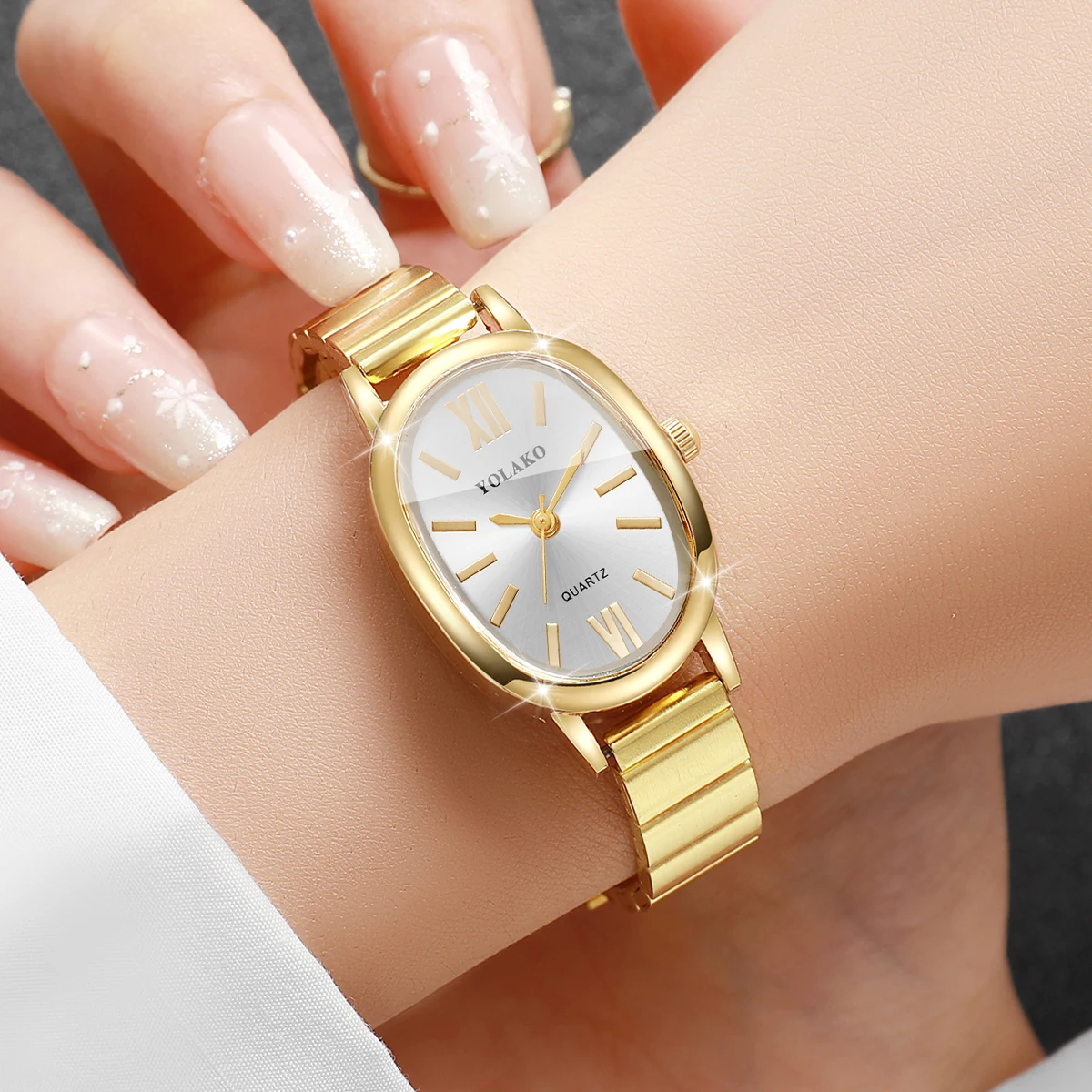 패션 불규칙 다이얼 여성 쿼츠 시계 골든 스틸 밴드 여 - Jewelry Watches For Women 리뷰 및 가격