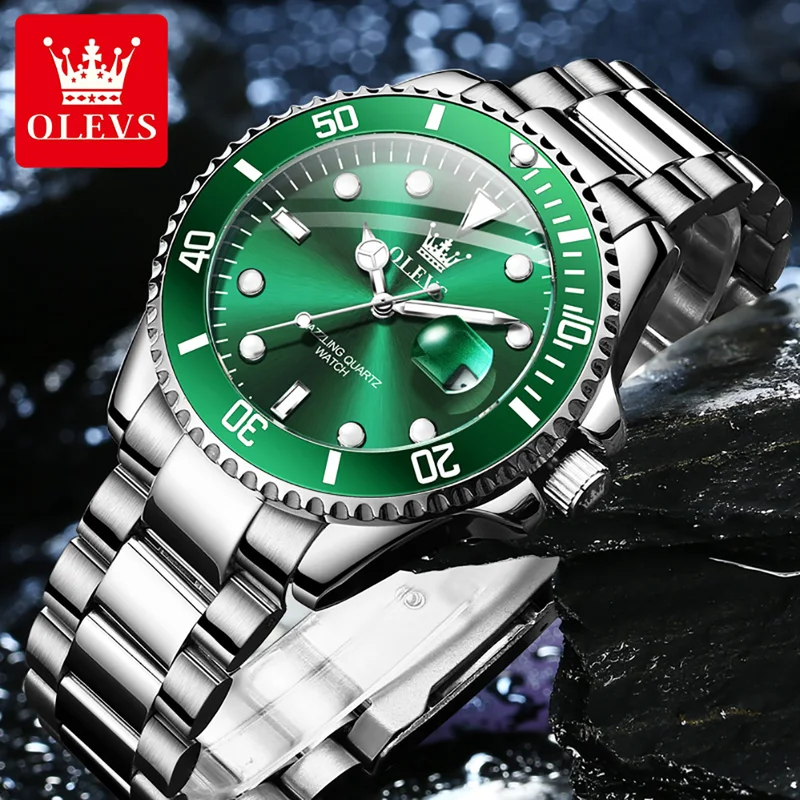 OLEVS 남성용 오리지널 쿼츠 시계 Stainles  - Rolex Watch Submariner 리뷰 및 가격