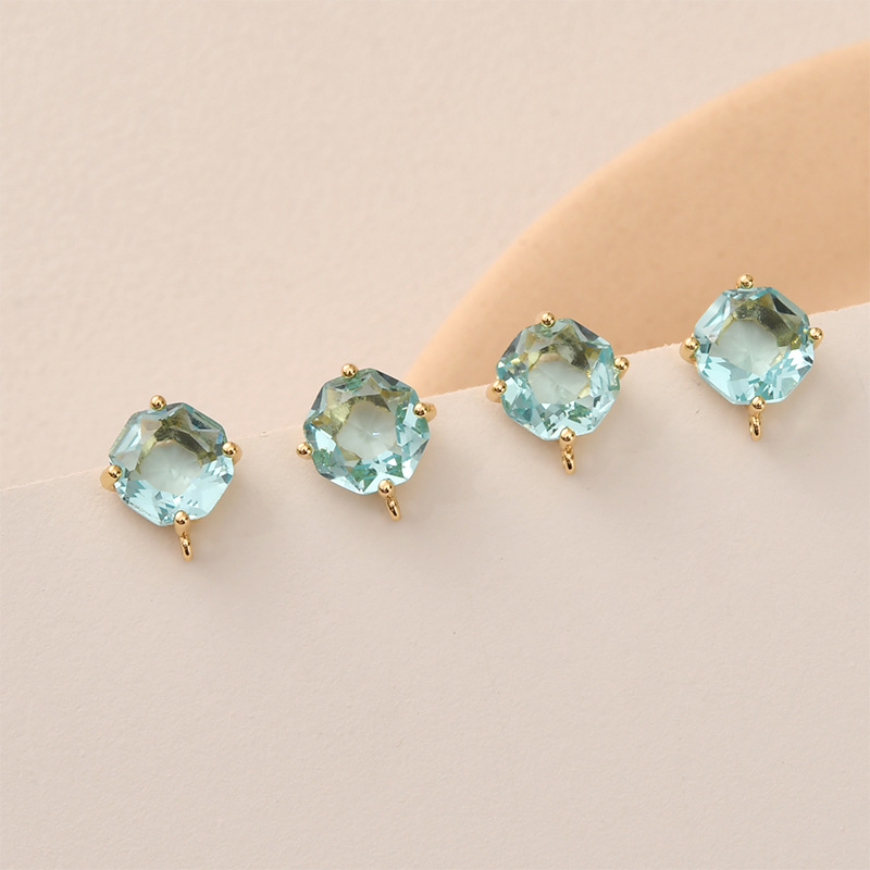 10 쌍 색상면 처리 된 사각형 유리 귀걸이 스터드 포 - Pearl Stud Earrings 리뷰 및 가격