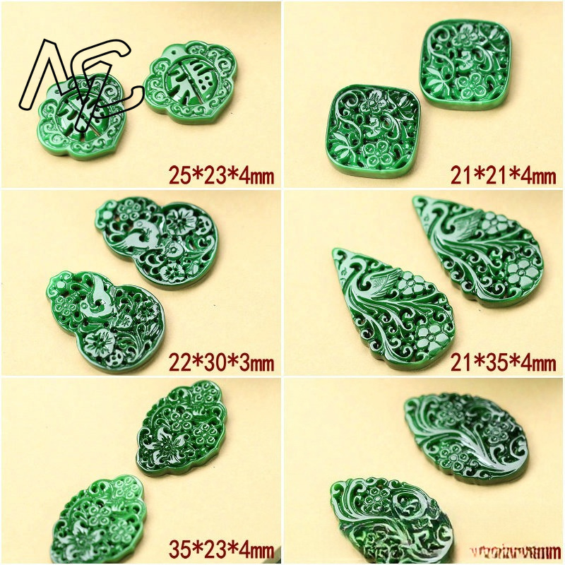 2pcs DIY 천연 드라이 그린 에메랄드 할로우 아웃 - Jewelry & Watches Sp Z Oo Opinie 리뷰 및 가격