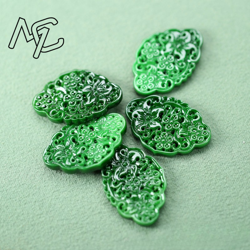 2pcs DIY 천연 드라이 그린 에메랄드 할로우 아웃 - Jewelry & Watches Sp Z Oo Opinie 리뷰 및 가격