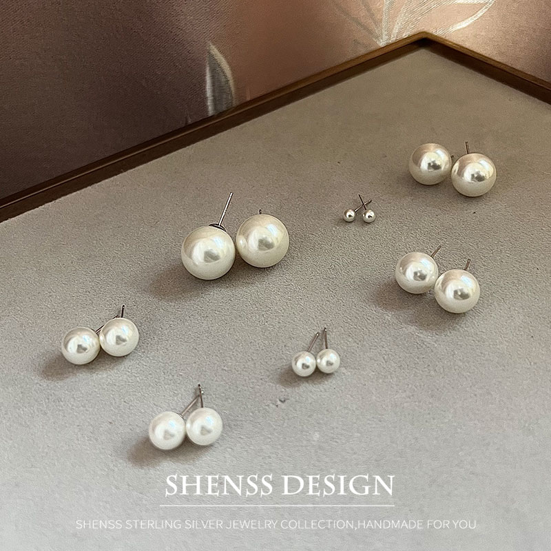 모조 진주 스터드 웨딩 귀걸이 4mm-16mm 925  - Pearl Stud Earrings 리뷰 및 가격