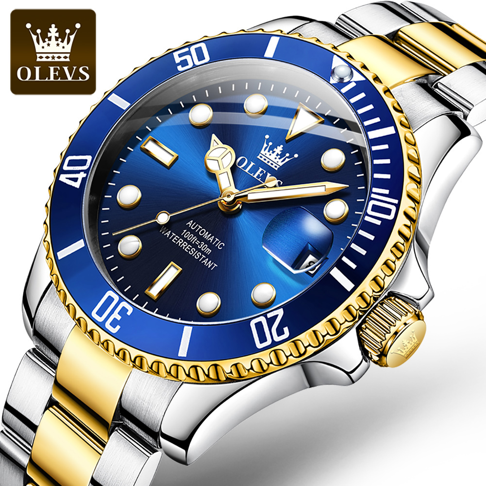 OLEVS 6650 남자 시계 클래식 원래 자동 기계식 - Rolex Watch Submariner 리뷰 및 가격