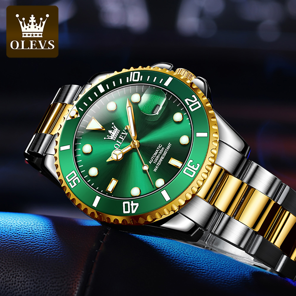 OLEVS 6650 남자 시계 클래식 원래 자동 기계식 - Rolex Watch Submariner 리뷰 및 가격