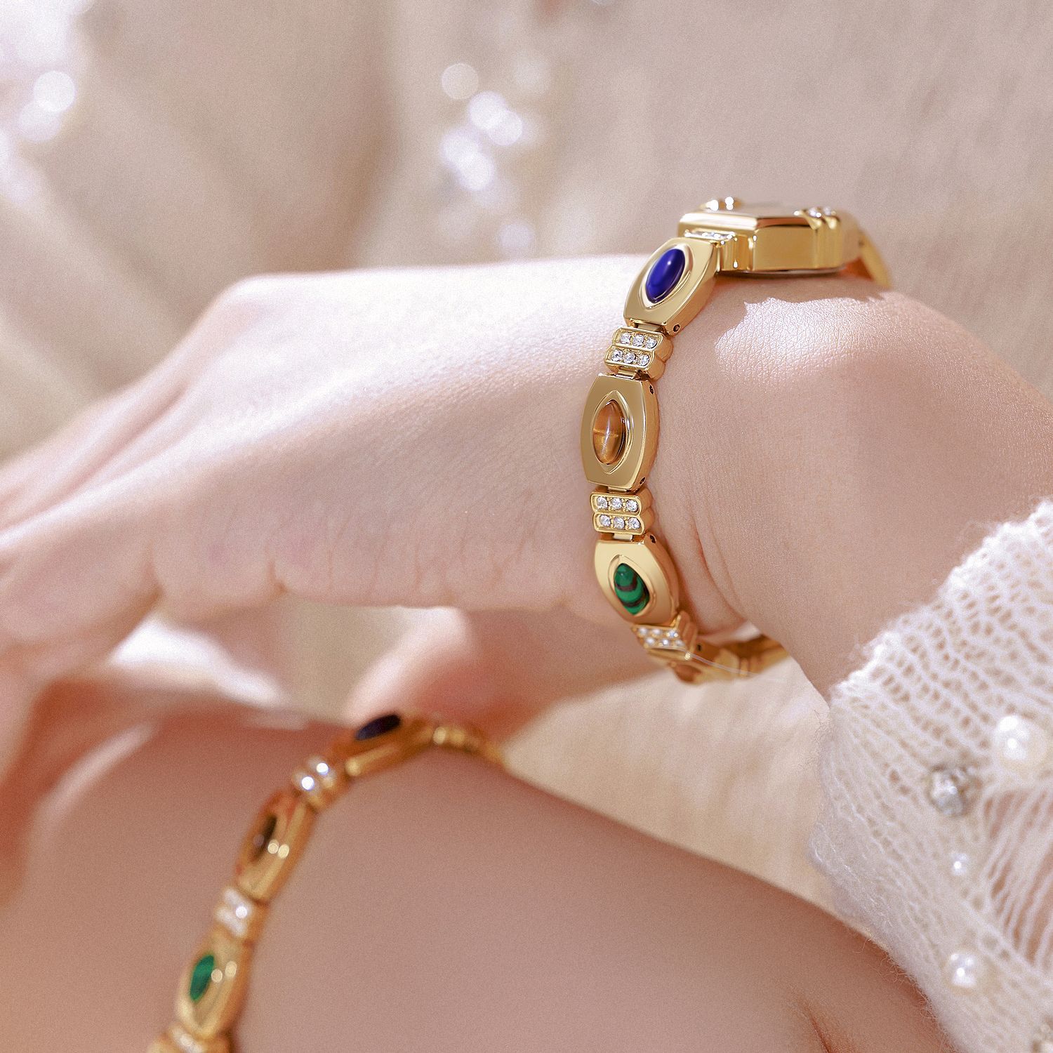 자연 색상의 공작석 프랑스 빈티지 여성용 시계, 정교한 - Vintage Jewelry Watches Women 리뷰 및 가격
