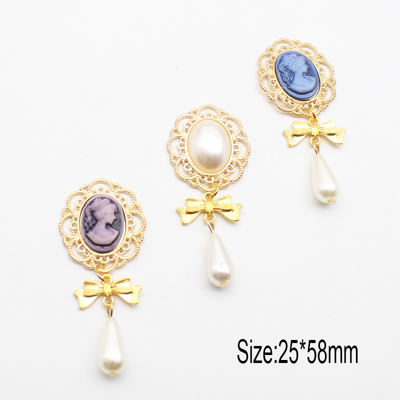 패션 신상품 10개/세트 25*58mm 인조 진주 합금 - Pearl Stud Earrings 리뷰 및 가격