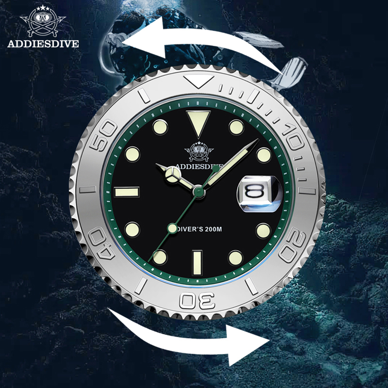 ADDIESDIVE 남성용 다이브 시계 200m 방수  - Rolex Watch Submariner 리뷰 및 가격