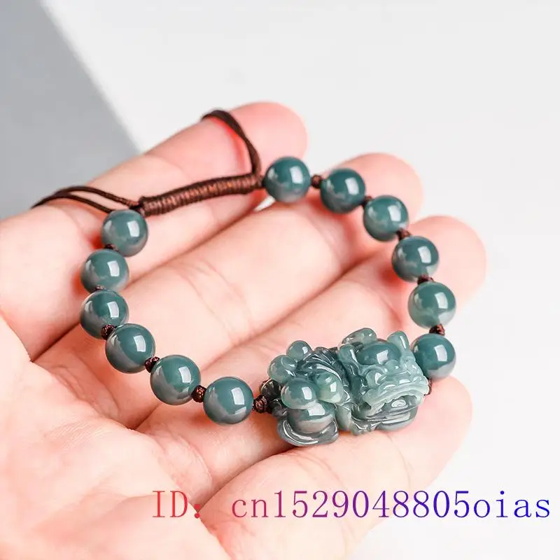 버마제 옥 픽시우 팔찌, 블루 부적, 내추럴 남성 여성 - Jewelry & Watches Sp Z Oo Opinie 리뷰 및 가격